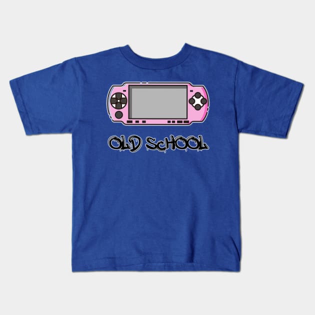 Playstation Portable Old School Design Kids T-Shirt by Jahaziel Sandoval